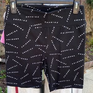 Jerry Leigh Black 'Friends' Print Shorts